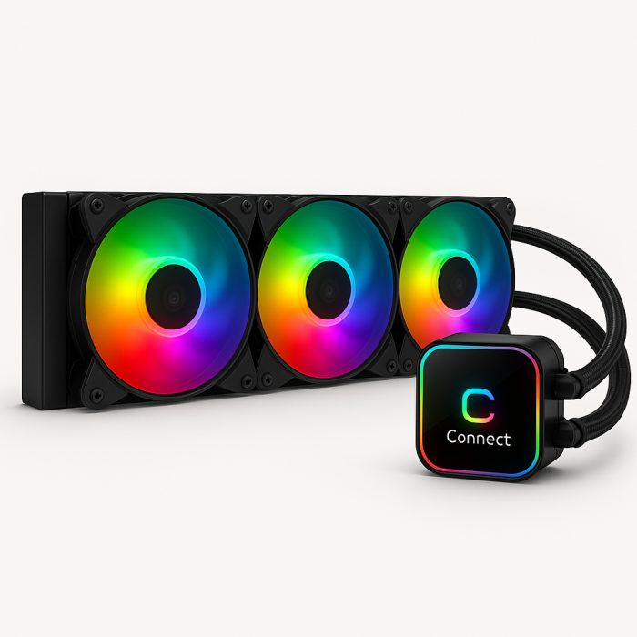 Connect LiquidBoost LB360mm ARGB Black - Refroidissement Liquide Connect LiquidBoost LB360mm ARGB Black - Refroidissement Liquide