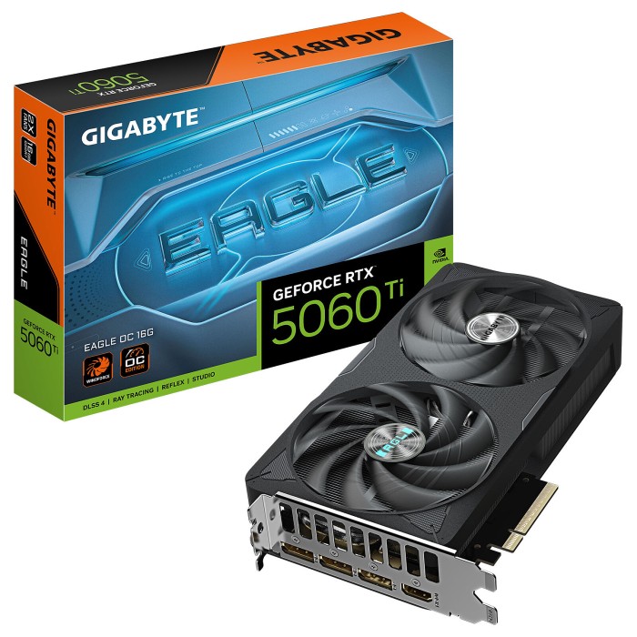 Gigabyte GeForce RTX 5060 Ti EAGLE OC 16G - CARTE GRAPHIQUE Gigabyte GeForce RTX 5060 Ti EAGLE OC 16G - CARTE GRAPHIQUE