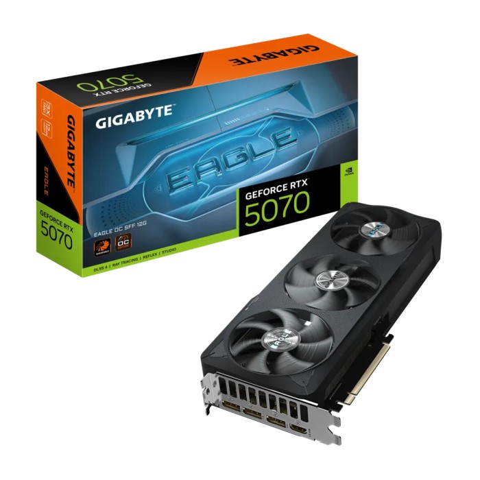 GIGABYTE GeForce RTX 5070 EAGLE OC SFF 12G  - CARTE GRAPHIQUE GIGABYTE GeForce RTX 5070 EAGLE OC SFF 12G  - CARTE GRAPHIQUE