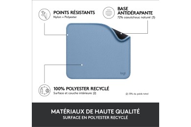 Logitech Mouse Pad Studio Series (Bleu Gris) - Tapis Souris
