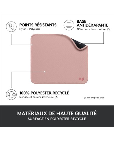 Logitech Mouse Pad Studio Series (Rose) - Tapis Souris