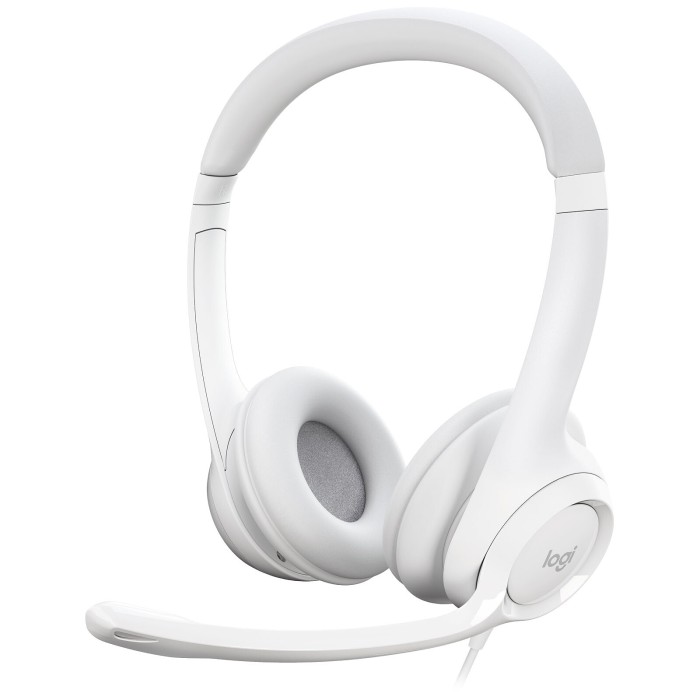 Logitech USB Headset H390 (Blanc Cassé) - Casque Logitech USB Headset H390 (Blanc Cassé) - Casque