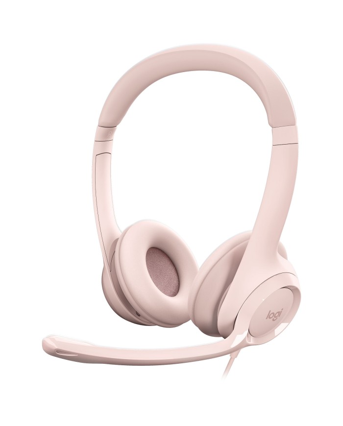 Logitech USB Headset H390 (Rose) - Micro-casque