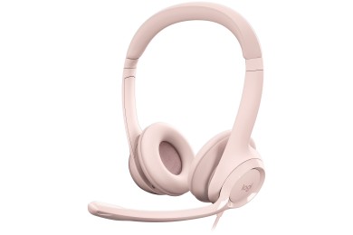 Logitech USB Headset H390 (Rose) - Micro-casque