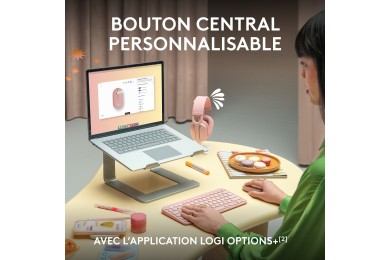 Logitech Pebble 2 M350s (Rose) - Souris