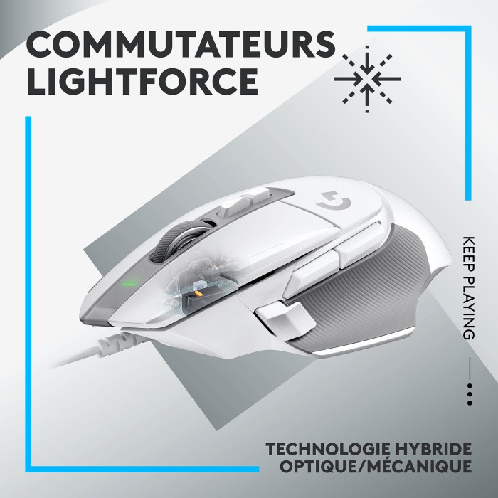 Logitech G502X Blanc - Souris Logitech G502X Blanc - Souris