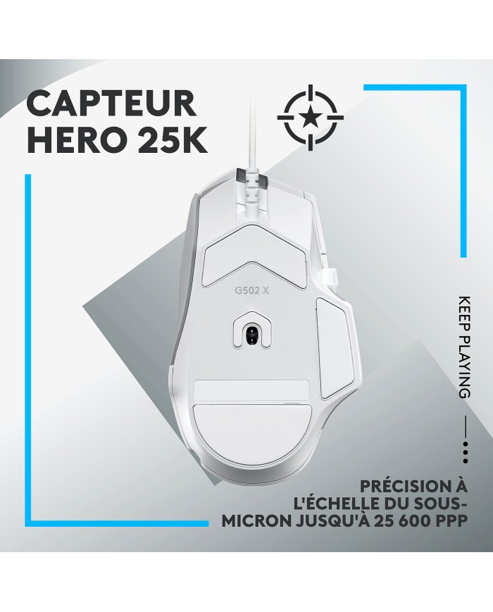 Logitech G502X Blanc - Souris