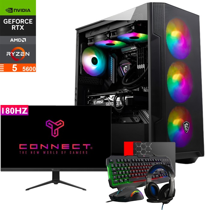 Pack PC Gamer Complet – Ryzen 5 5600, RTX 3060 12Go, Écran 27" 180Hz IPS, Clavier THE G-LAB ARGON-E Pack PC Gamer Complet – Ryzen 5 5600, RTX 3060 12Go, Écran 27" 180Hz IPS, Clavier THE G-LAB ARGON-E