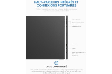 ARZOPA S1 TABLE– Moniteur Portable 15,6" FHD IPS