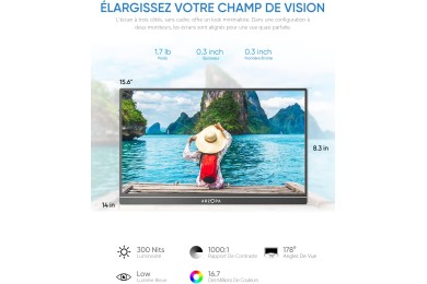 ARZOPA S1 TABLE– Moniteur Portable 15,6" FHD IPS