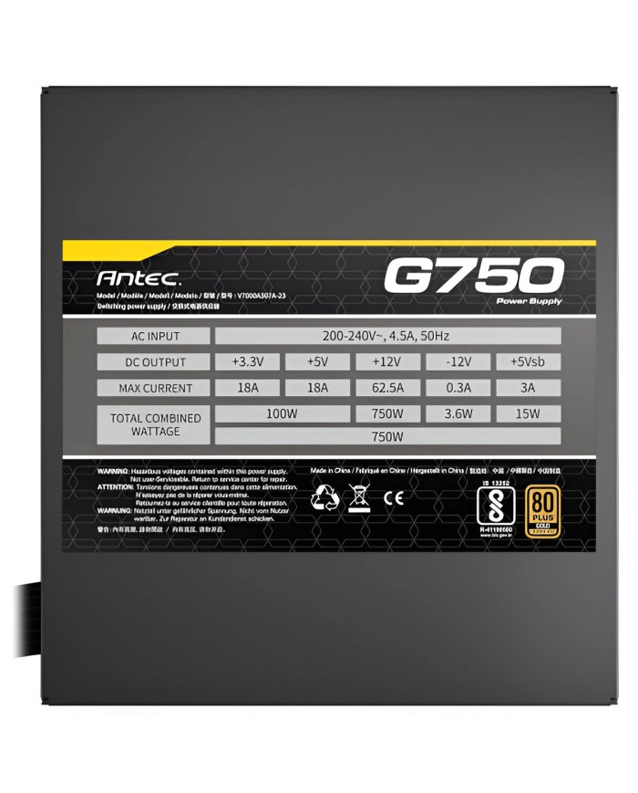 ANTEC ATOM G750 750W 80+ Gold - Alimentation PC Gamer Maroc ANTEC ATOM G750 750W 80+ Gold - Alimentation PC Gamer Maroc