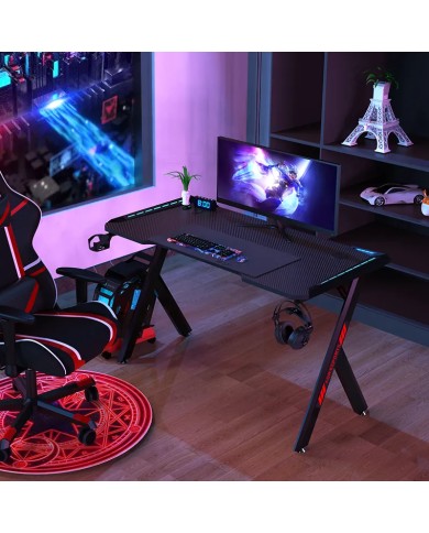 Table Gamer RGB Design Z Aor Esports. - Bureau Pc Ergonomique Maroc