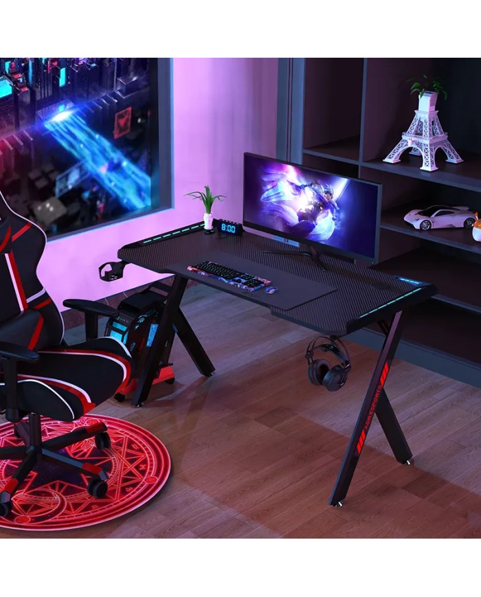 Table Gamer RGB Design Z Aor Esports. - Bureau Pc Ergonomique Maroc