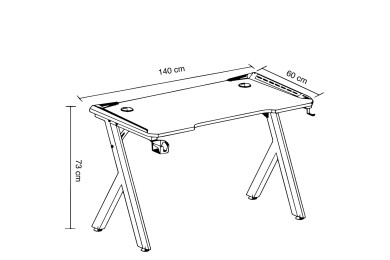 Table Gamer RGB Design Z Aor Esports. - Bureau Pc Ergonomique Maroc