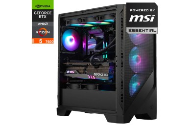 PC Gaming AMD Ryzen 5 7600 avec RTX 5060 Ti – 16GB – Powered by MSI PC Gaming AMD Ryzen 5 7600 avec RTX 5060 Ti – 16GB – Powered by MSI