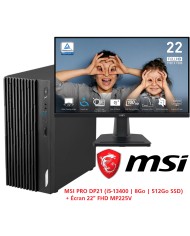 MSI Pro DP21 13M-491EU I5-13400 8G 512 SSD - PC de bureau MSI Pro DP21 13M-491EU I5-13400 8G 512 SSD - PC de bureau