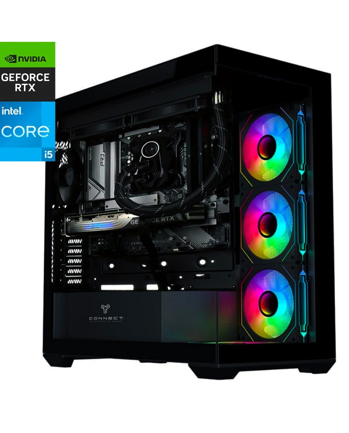 PC Gamer Intel Core i5-14500 | RTX 5060 8GB | 32Go DDR4 | SSD 1To NVMe Gen4 | Boîtier ARGB Panoglass