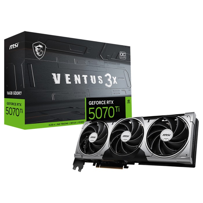 MSI GeForce RTX 5070 Ti 16G VENTUS 3X OC. - Carte Graphique MSI GeForce RTX 5070 Ti 16G VENTUS 3X OC. - Carte Graphique