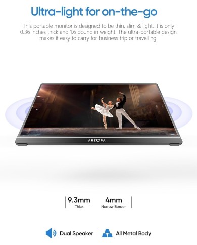 Arzopa A1 Travel Monitor | 15.6” FHD 1080P Display Arzopa A1 Travel Monitor | 15.6” FHD 1080P Display