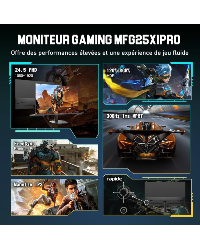 MINIFIRE MFG25X1 PRO FHD IPS 300HZ - MONITEUR MINIFIRE MFG25X1 PRO FHD IPS 300HZ - MONITEUR