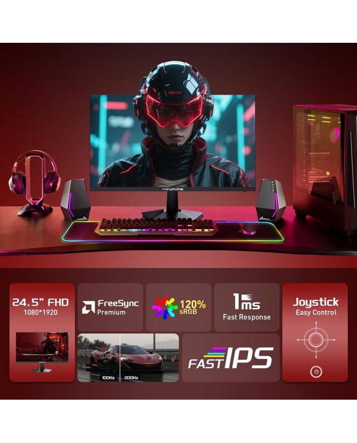MINIFIRE 25″ MFG25X1 FULL HD IPS 200HZ 1MS - Ecran PC