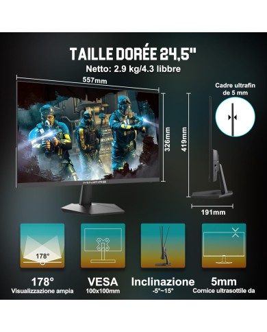 MINIFIRE 25″ MFG25X1 FULL HD IPS 200HZ 1MS - Ecran PC MINIFIRE 25″ MFG25X1 FULL HD IPS 200HZ 1MS - Ecran PC