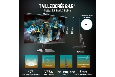 MINIFIRE 25″ MFG25X1 FULL HD IPS 200HZ 1MS - Ecran PC