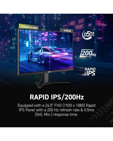MSI MAG 255F E20 24.5" Fast IPS 200Hz - Ecran Pc MSI MAG 255F E20 24.5" Fast IPS 200Hz - Ecran Pc