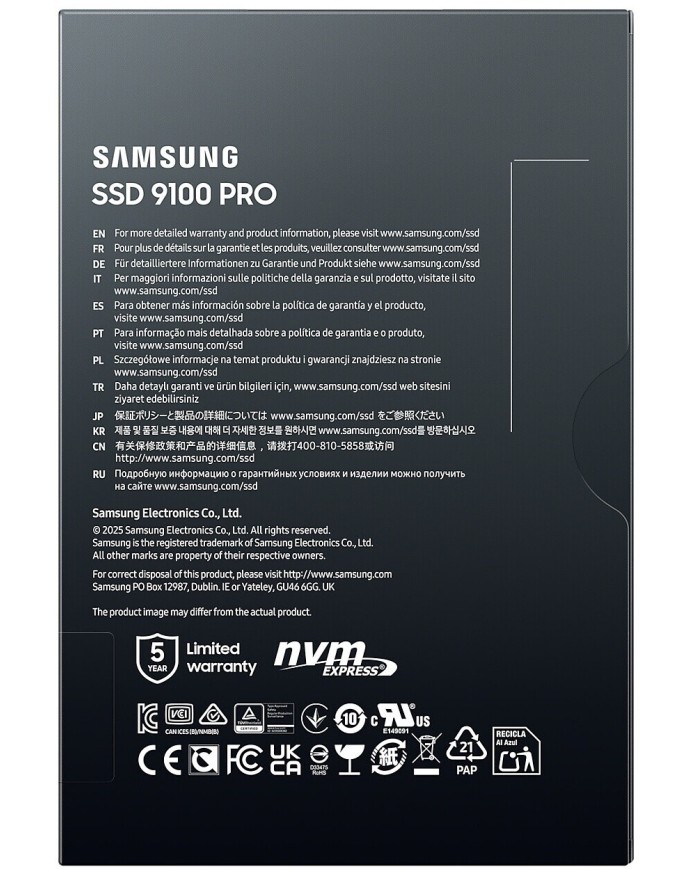 Samsung SSD 9100 PRO M.2 PCIe NVMe 4 To - Pc Gamer Casa