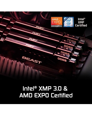 Kingston FURY Beast 32 Go DDR5-6000 CL36 - PC GAMER CASA Kingston FURY Beast 32 Go DDR5-6000 CL36 - PC GAMER CASA