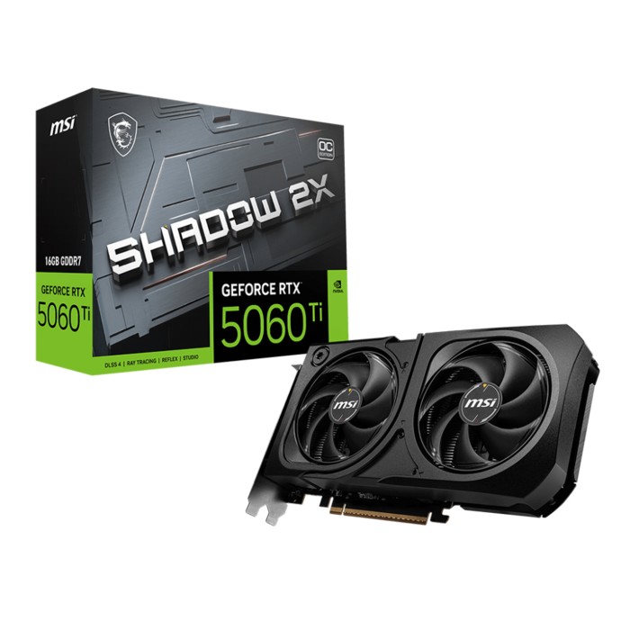 MSI GeForce RTX™ 5060 Ti 16G SHADOW 2X OC PLUS - Carte Graphique MSI MAROC MSI GeForce RTX™ 5060 Ti 16G SHADOW 2X OC PLUS - Carte Graphique MSI MAROC