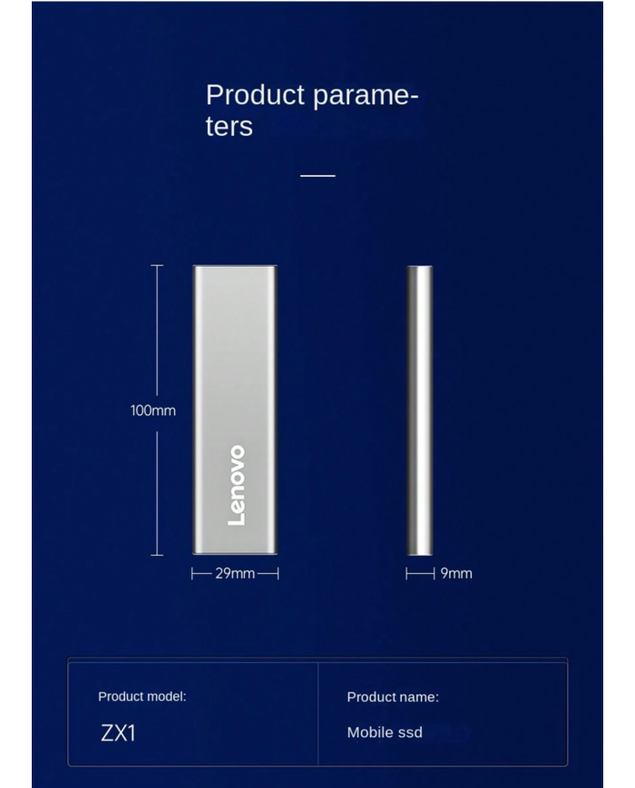 SSD Portable Lenovo Zx1 1TB - Disque SSD Externe - Pc Gamer Casa SSD Portable Lenovo Zx1 1TB - Disque SSD Externe - Pc Gamer Casa