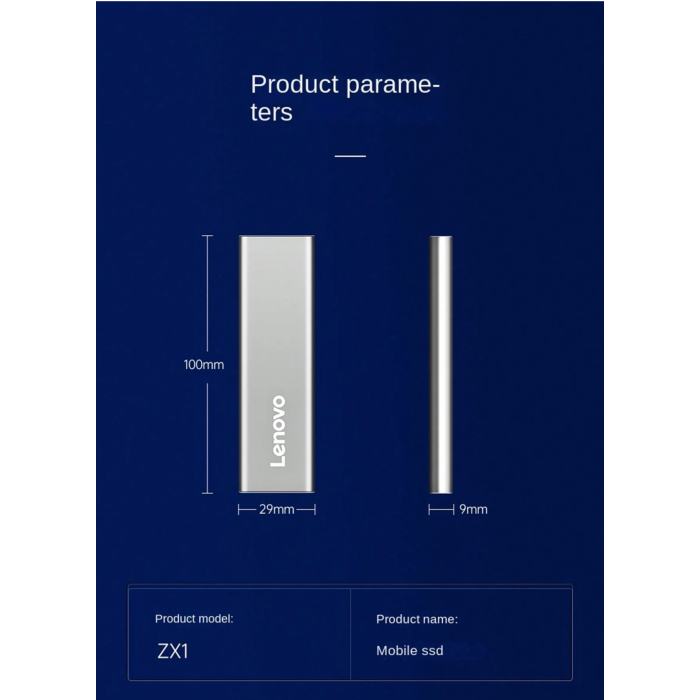 SSD Portable Lenovo Zx1 1TB - Disque SSD Externe - Pc Gamer Casa SSD Portable Lenovo Zx1 1TB - Disque SSD Externe - Pc Gamer Casa