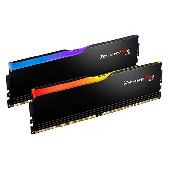 G.Skill Ripjaws M5 RGB 96 Go (2 x 48 Go) DDR5 6000 MHz CL30 - Noir - Mémoire Pc G.Skill Ripjaws M5 RGB 96 Go (2 x 48 Go) DDR5 6000 MHz CL30 - Noir - Mémoire Pc