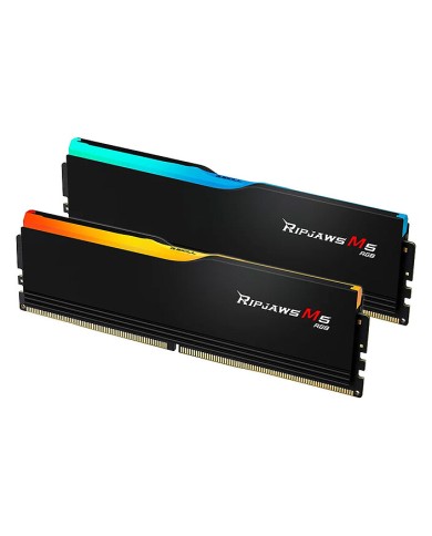 G.Skill Ripjaws M5 RGB 96 Go (2 x 48 Go) DDR5 6000 MHz CL30 - Noir - Mémoire Pc G.Skill Ripjaws M5 RGB 96 Go (2 x 48 Go) DDR5 6000 MHz CL30 - Noir - Mémoire Pc