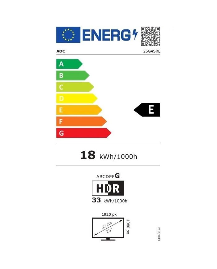 AOC 25G4SRE 24.5" Fast IPS 310Hz 0.3ms FHD