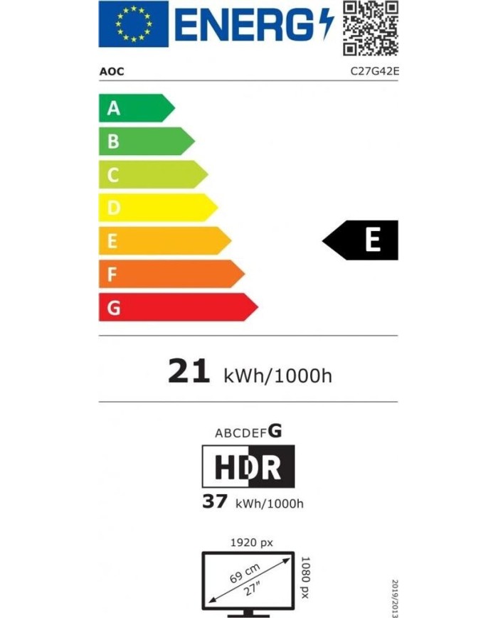 AOC C27G42E 27" Fast VA 180Hz 0.5ms FHD - Ecran Pc