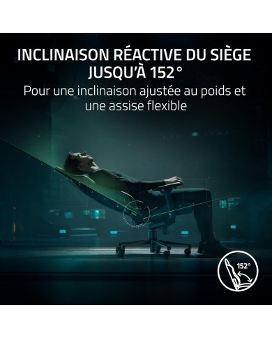 RAZER Chaise Gaming iskur V2 Black Réf RZ38 -04900200-R3G1 - CHAIR GAMING