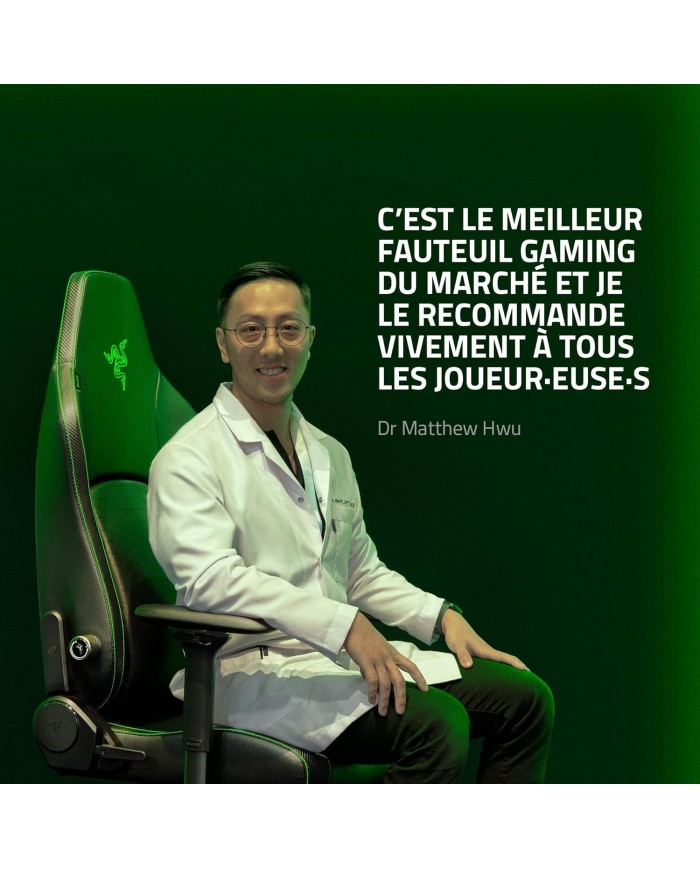 RAZER Chaise Gaming iskur V2 Black Réf RZ38 -04900200-R3G1 - CHAIR GAMING