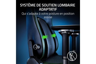 RAZER Chaise Gaming iskur V2 Black Réf RZ38 -04900200-R3G1 - CHAIR GAMING RAZER Chaise Gaming iskur V2 Black Réf RZ38 -04900200-R3G1 - CHAIR GAMING