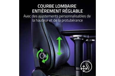 RAZER Chaise Gaming iskur V2 Black Réf RZ38 -04900200-R3G1 - CHAIR GAMING