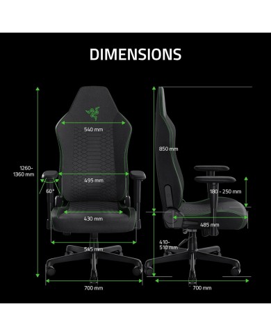 RAZER Chaise Gaming iskur V2 Black Réf: RZ38-05310100-R3G1  - CHAIR GAMING