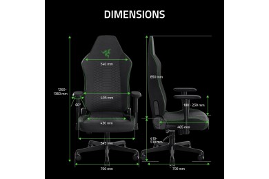 RAZER Chaise Gaming iskur V2 Black Réf: RZ38-05310100-R3G1  - CHAIR GAMING