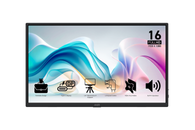 Monitor Portable MSI PRO MP165 E6 | 15.6" FHD IPS 60Hz 4ms