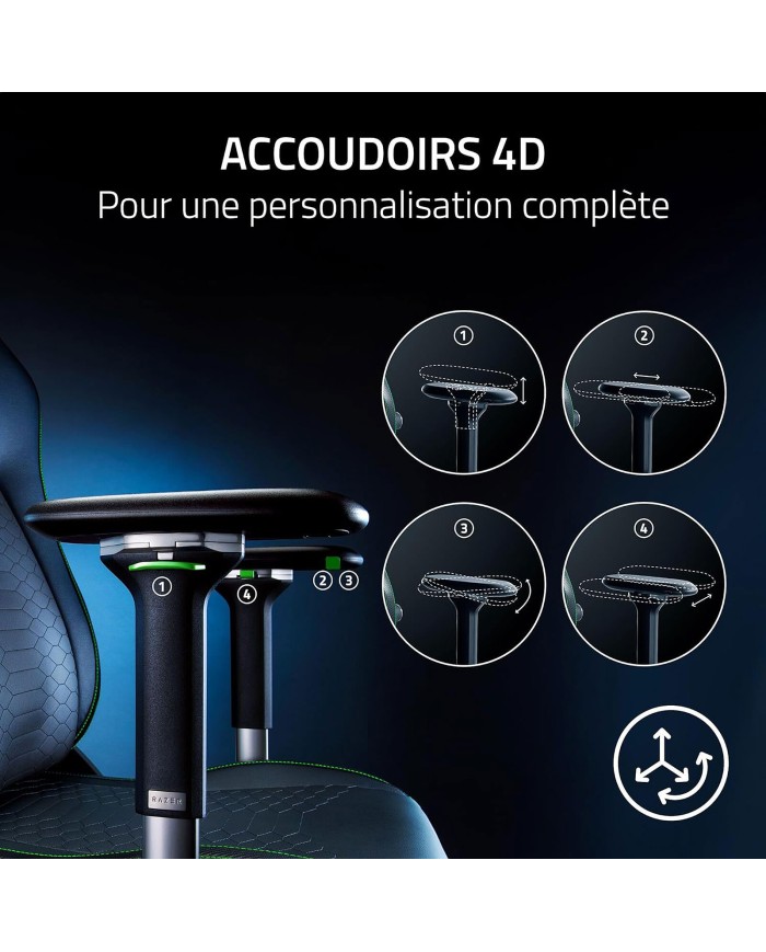 RAZER Chaise Gaming iskur V2 Fabric - CHAIR GAMING