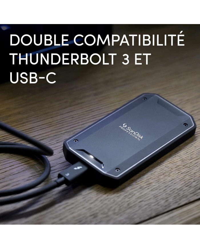 SanDisk Professional 2 TO PRO | 3000 Mo/s | 40Gbps |SSD EXTERNE MAROC