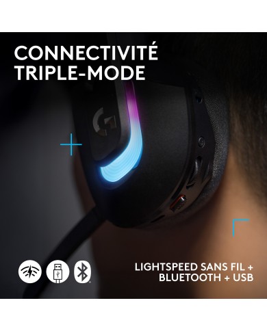 Logitech G G522 Lightspeed (Noir) - Micro-casque