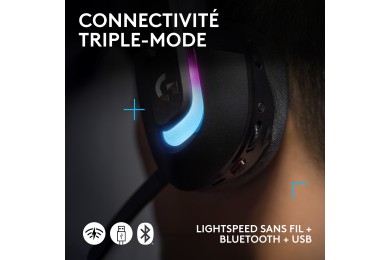 Logitech G G522 Lightspeed (Noir) - Micro-casque