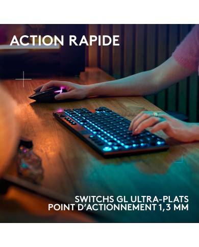 Logitech G G915X TKL Lightspeed Noir (Linear Version) - CLAVIER GAMER Logitech G G915X TKL Lightspeed Noir (Linear Version) - CLAVIER GAMER