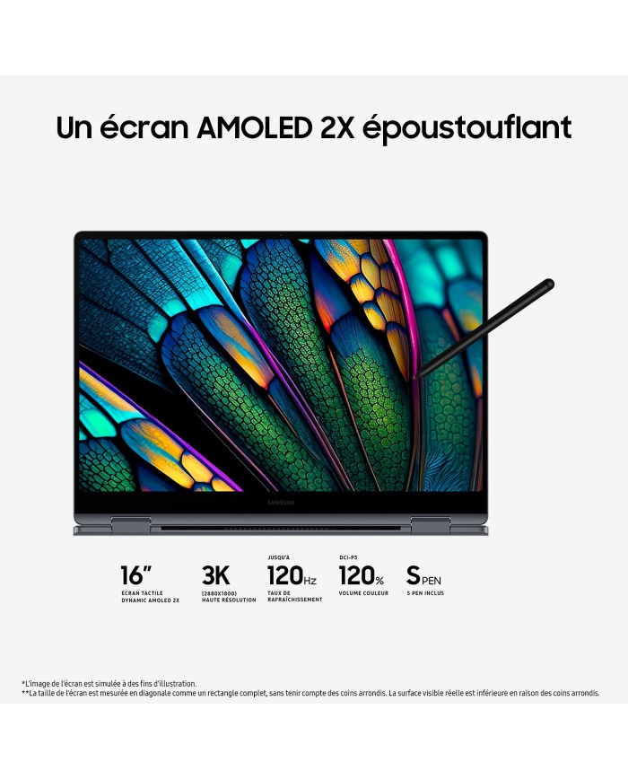 Samsung Galaxy Book4 Pro 360 16" AMOLED 120 Hz - PC PORTABLE Samsung Galaxy Book4 Pro 360 16" AMOLED 120 Hz - PC PORTABLE